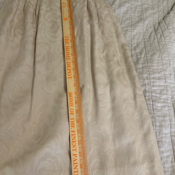 VTG Y2k Kasper ASL Skirt Suit 8 Ivory Brocade button Lined Career Classic Pocket - Picture 15 of 16